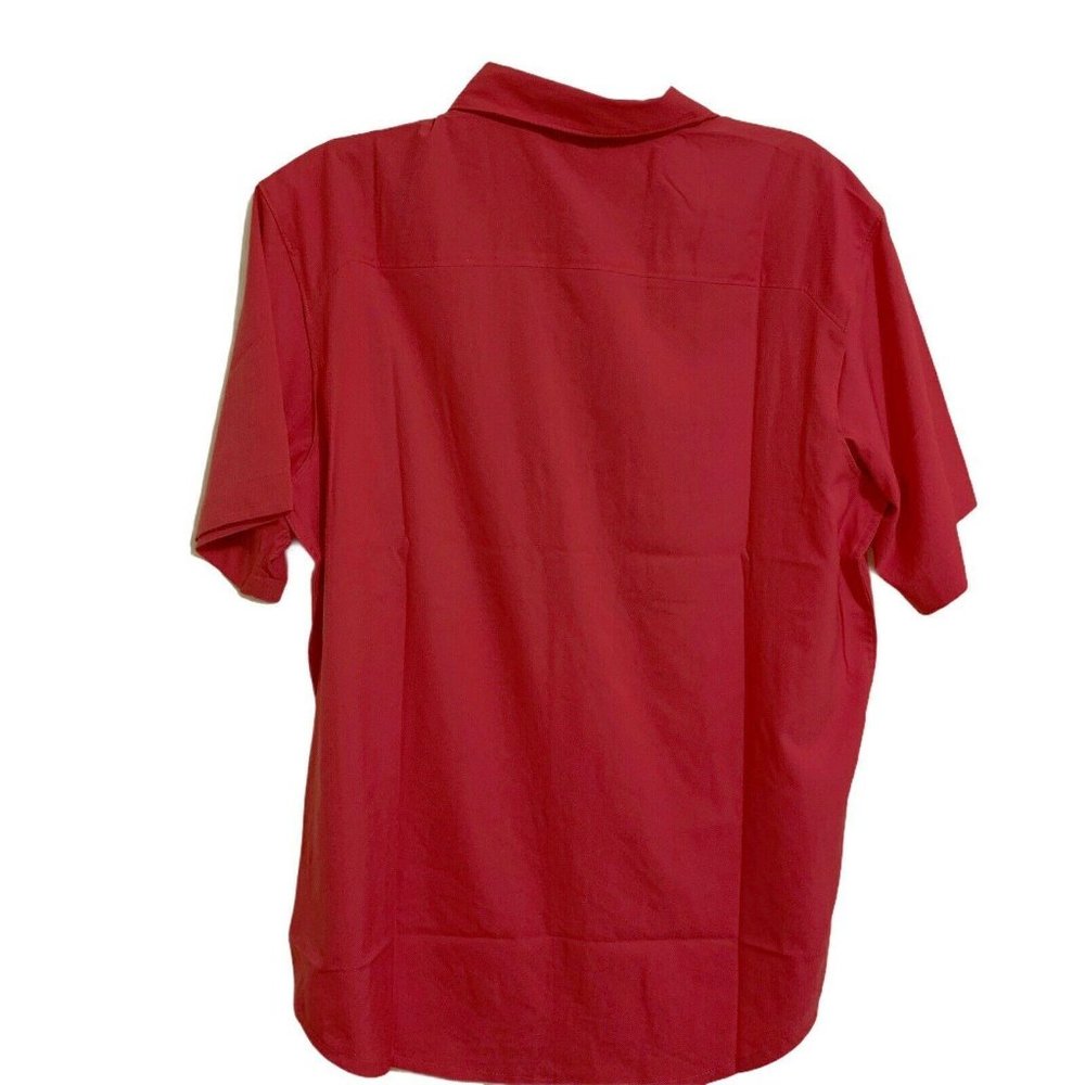 Columbia Omni-Shade SS Button Down Shirt Red - Picture 2 of 6